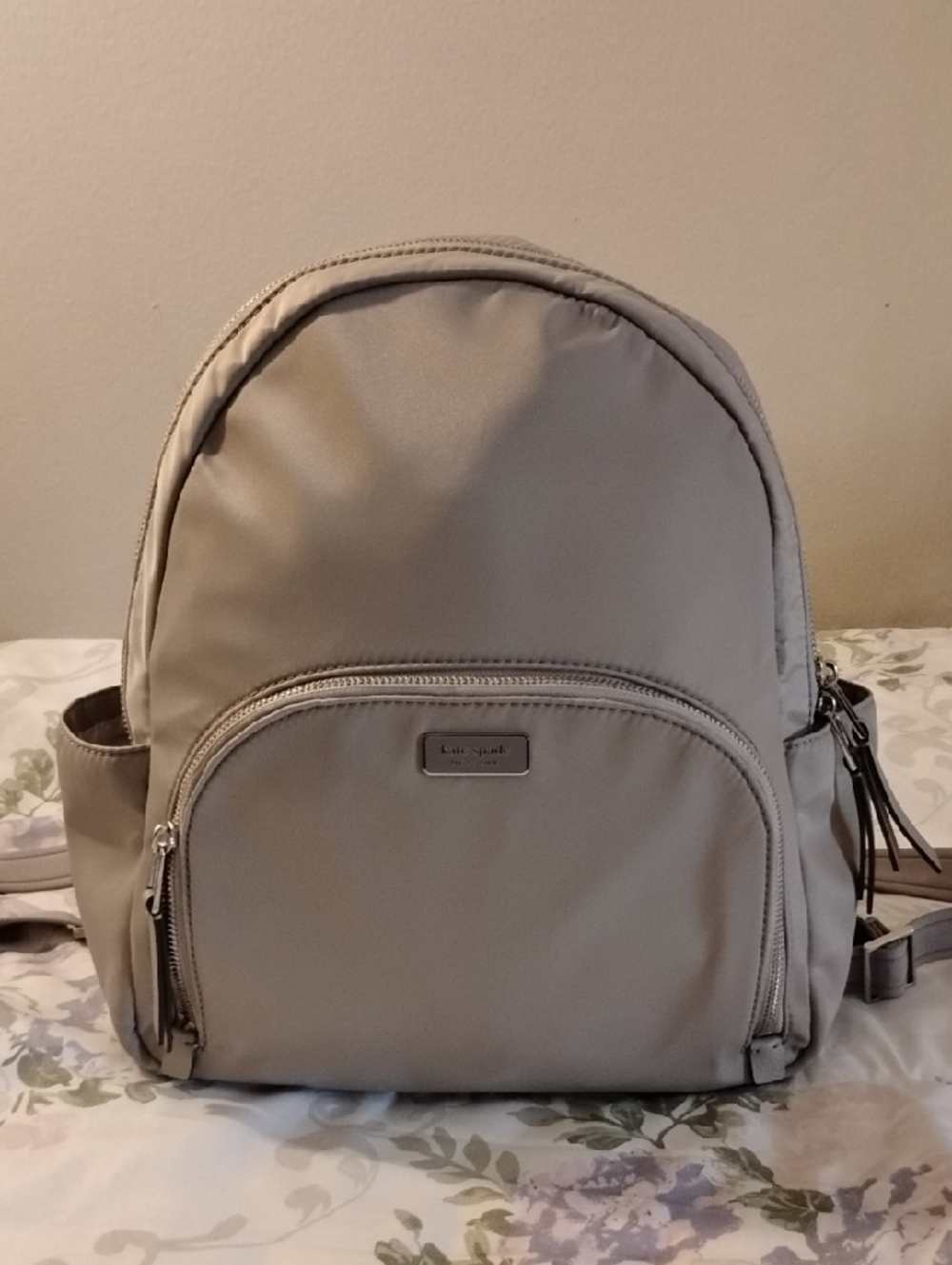 Kate Spade Medium Nylon Backpack Gray